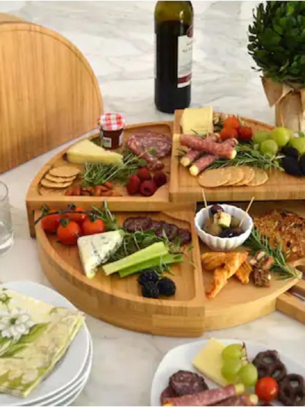 Picnic at Ascot Charcuterie Board. Storage Space & Stores Cheese Tools